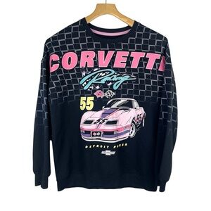 GM Corvette Racing 55 Graphic Print Sweatshirt Black Size Small